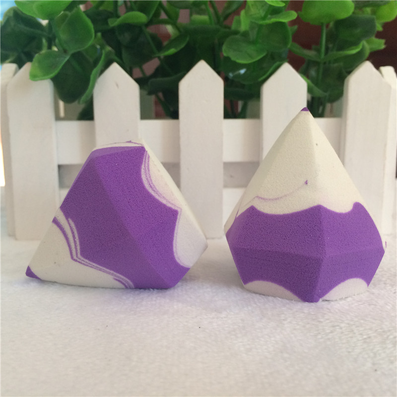 廠家直銷親水性非乳膠雙色鉆石粉撲 新款粉撲 美妝蛋化妝海綿粉撲