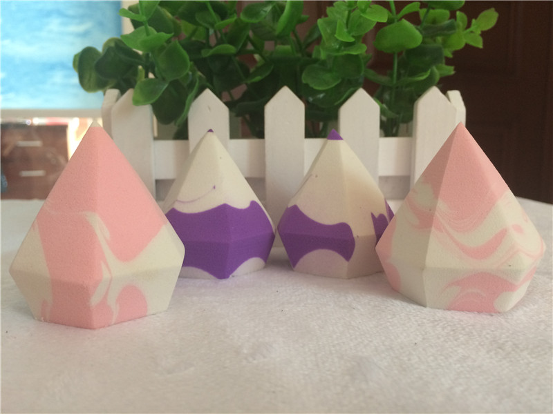 廠家直銷親水性非乳膠雙色鉆石粉撲 新款粉撲 美妝蛋化妝海綿粉撲