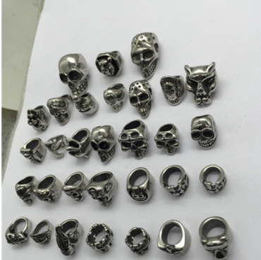 廠家直銷DIY不銹鋼飾品_手鏈鬼頭串珠不銹鋼鑄造首飾配件定制 內(nèi)徑8.0