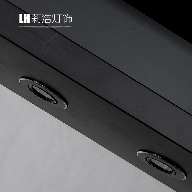 莉浩 工業(yè)復(fù)古loft餐廳咖啡廳酒吧創(chuàng)意工字軌道射燈吊燈 LH-1577-6+LED光源