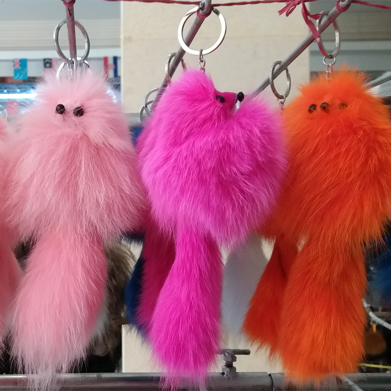 毛絨小*鑰匙掛件車鑰匙扣汽車掛件包包掛件萌萌兔