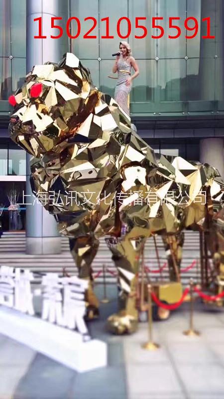 黃金吉祥獅出租 霸氣金剛黃金鏡面獅出租 金剛獅租賃