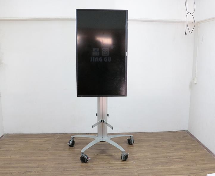 晶固90度旋轉(zhuǎn)電視機移動支架推車
