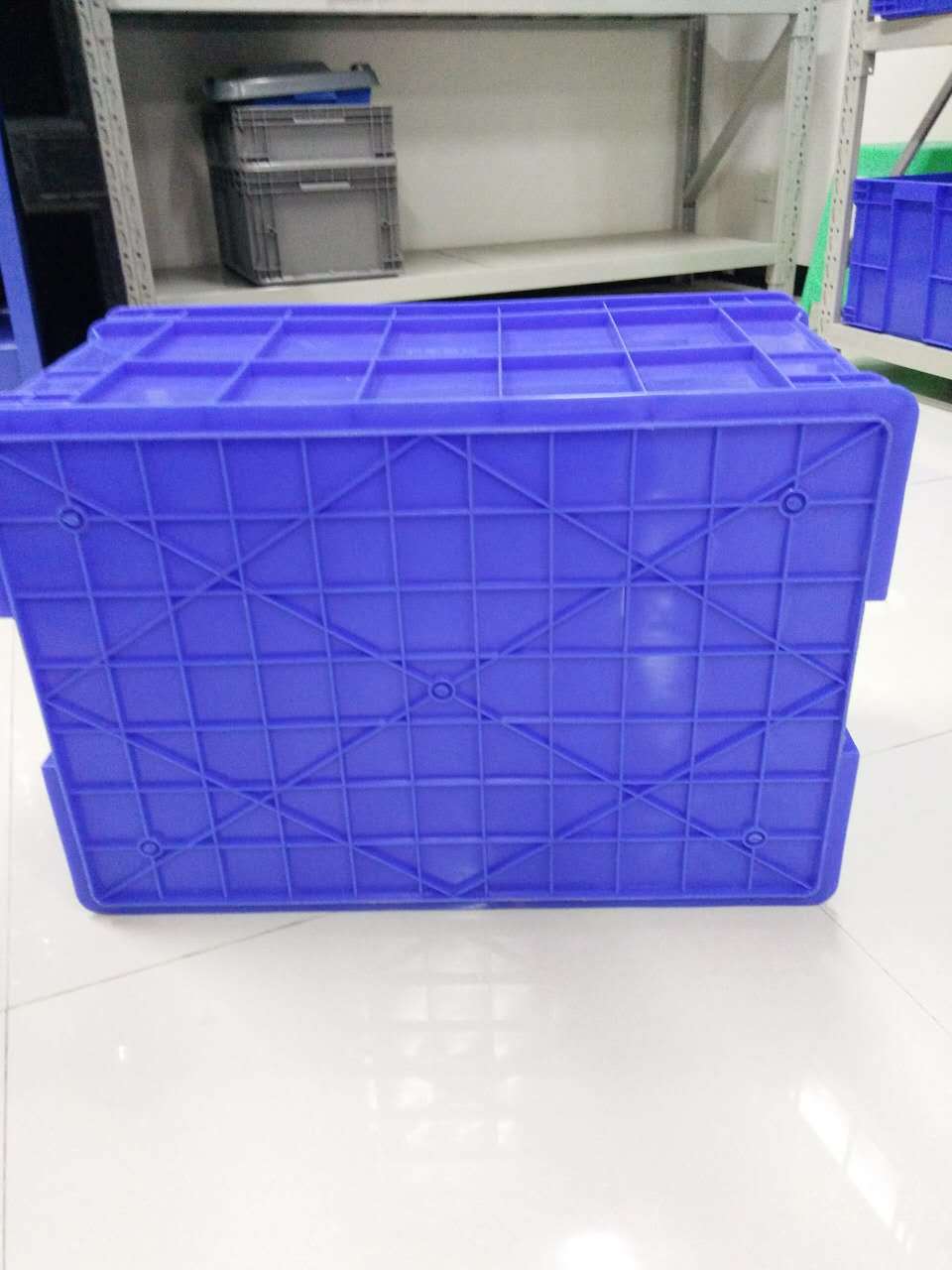 物流配件箱485-350塑料周轉箱加厚物流箱帶蓋周轉箱五金箱