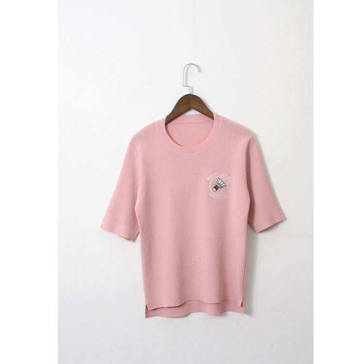 2017春夏季新款*針織衫 不規(guī)則下擺曲珠打底T恤女 韓版學(xué)生范