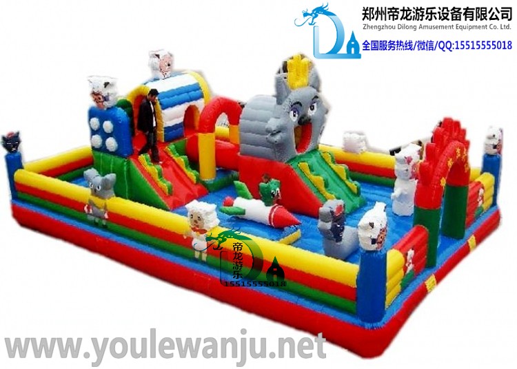 帝龍游樂做的充氣滑梯_充氣蹦蹦床_充氣城堡質(zhì)量怎么樣，價(jià)格實(shí)惠嗎