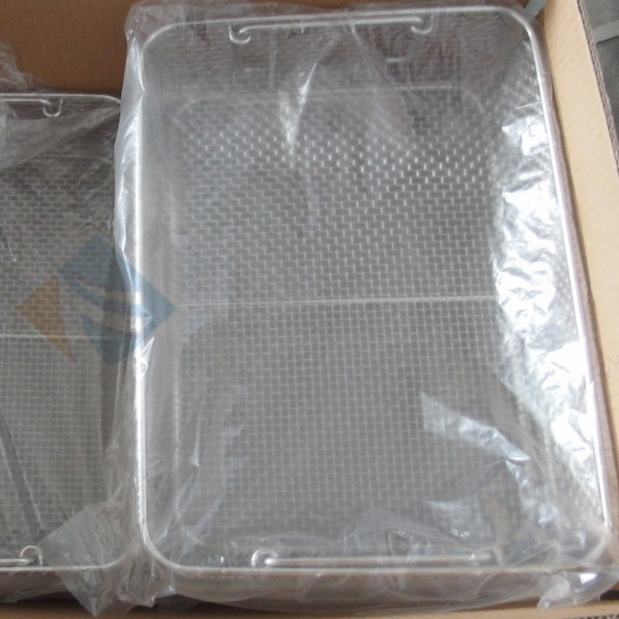 不銹鋼編織網(wǎng)筐 消毒*筐  內(nèi)窺鏡醫(yī)用消毒筐