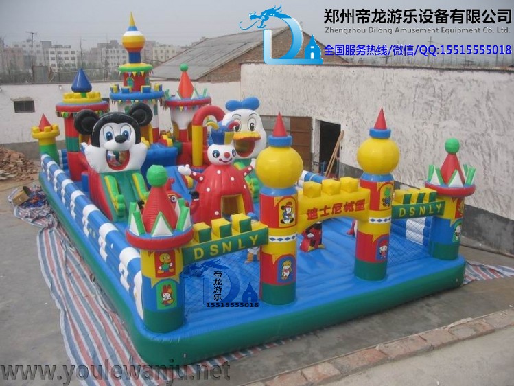 98平迪士尼兒童充氣城堡-鄭州帝龍充氣城堡廠家