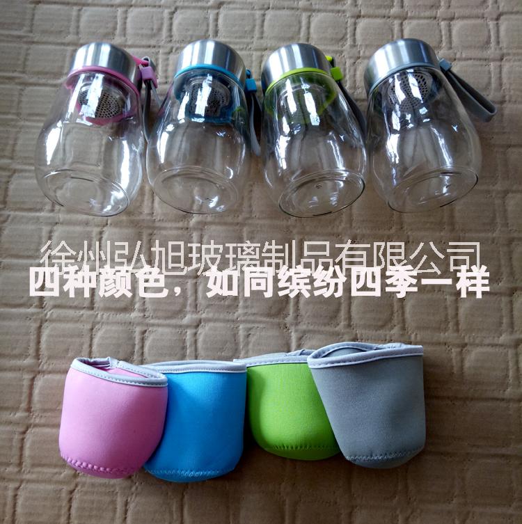 廣告促銷杯企鵝杯玻璃杯過(guò)濾花茶杯