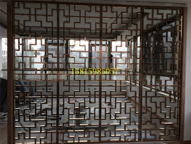 臻晶美不銹鋼屏風(fēng)隔斷鏤空金屬定制