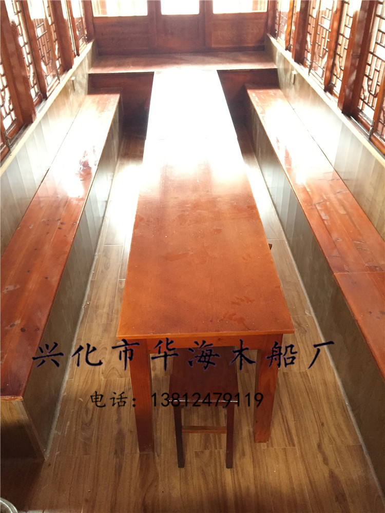 供應(yīng)8米加寬仿古畫舫船 景區(qū)游船方向盤操作系統(tǒng) 乘員18人 環(huán)保靜音無污染