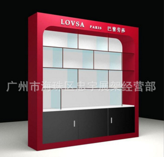 廠家訂做各種展柜展架木制化妝品柜婦嬰用品展架服裝展架展柜烤漆展柜