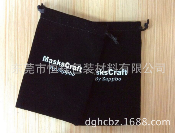 手機(jī)移動(dòng)電源絨布束口袋 自拍桿拉繩袋 充電寶耳機(jī)包裝收納袋