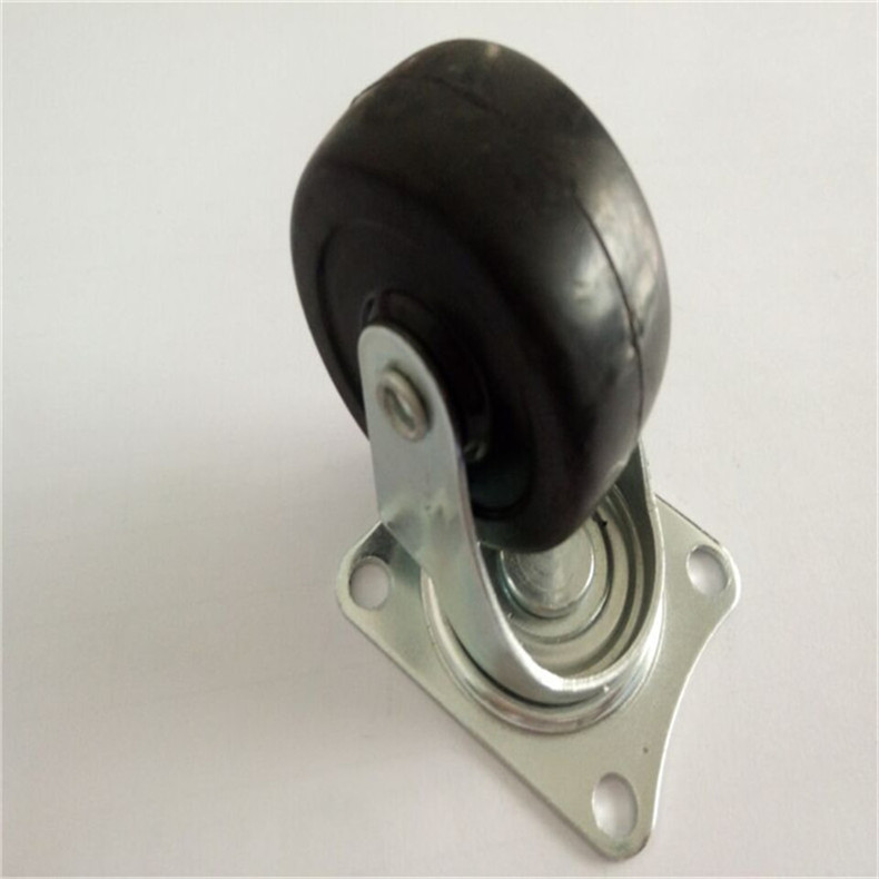 供應(yīng)輕型系列1.5寸平底萬向橡膠輪 萬向輪小輪子批發(fā)/ 橡膠腳輪 1.5寸平底萬向橡膠輪子