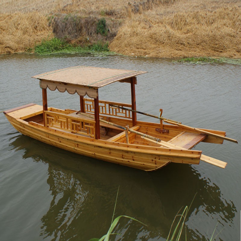 古舟GZ-DP012單篷船  定制休閑觀光旅游仿古傳統(tǒng)手劃船