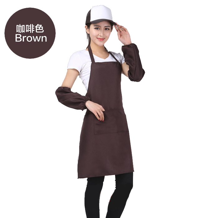 韓版成人簡(jiǎn)約圍裙帽子定制logo圍裙廚房KT奶茶店廚師工作服