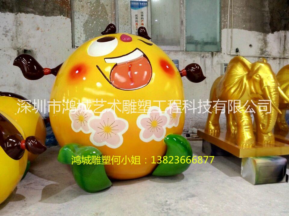 杏花節(jié)玻璃鋼水果杏造型雕塑