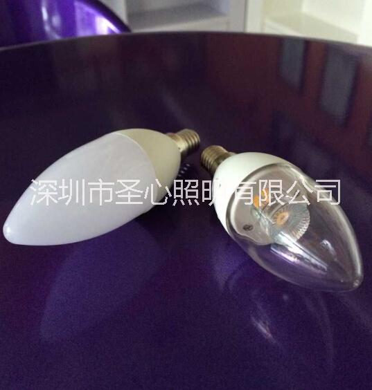 過(guò)emc rohs PC蠟燭燈 E27E14透明尖泡 乳白蠟燭燈
