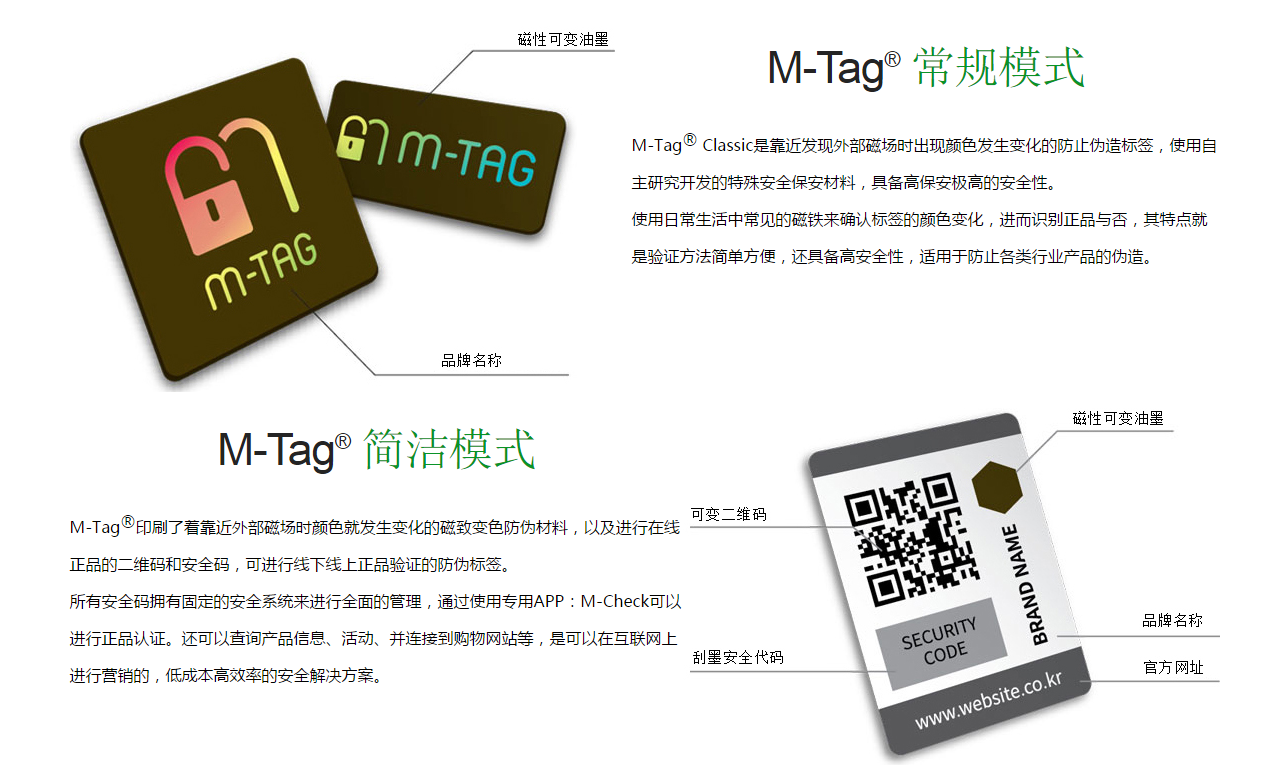 納米磁變色防偽標(biāo)簽