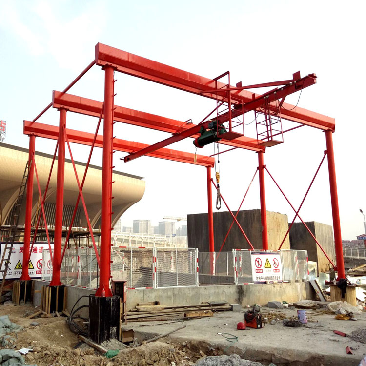 定制出口電動固定龍門架簡易起重電動龍門架手推移動電動龍門架