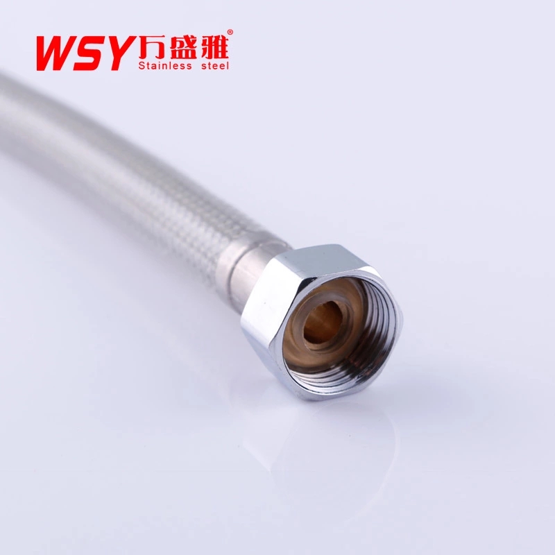 大量供應(yīng) 萬(wàn)盛雅 透明鋁絲包膠編織管熱水器水龍頭PVC進(jìn)水軟管