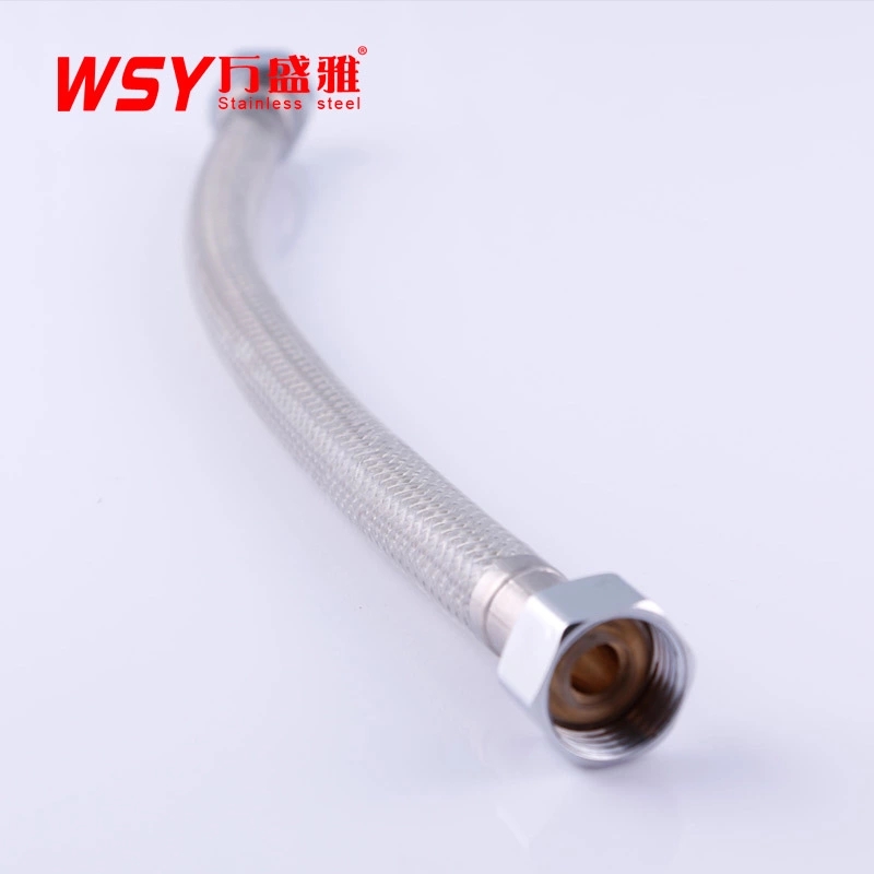 大量供應(yīng) 萬(wàn)盛雅 透明鋁絲包膠編織管熱水器水龍頭PVC進(jìn)水軟管