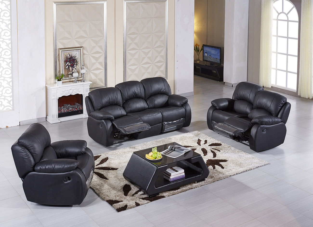 樂(lè)從廠家直銷歐式休閑簡(jiǎn)約多功能真皮沙發(fā)