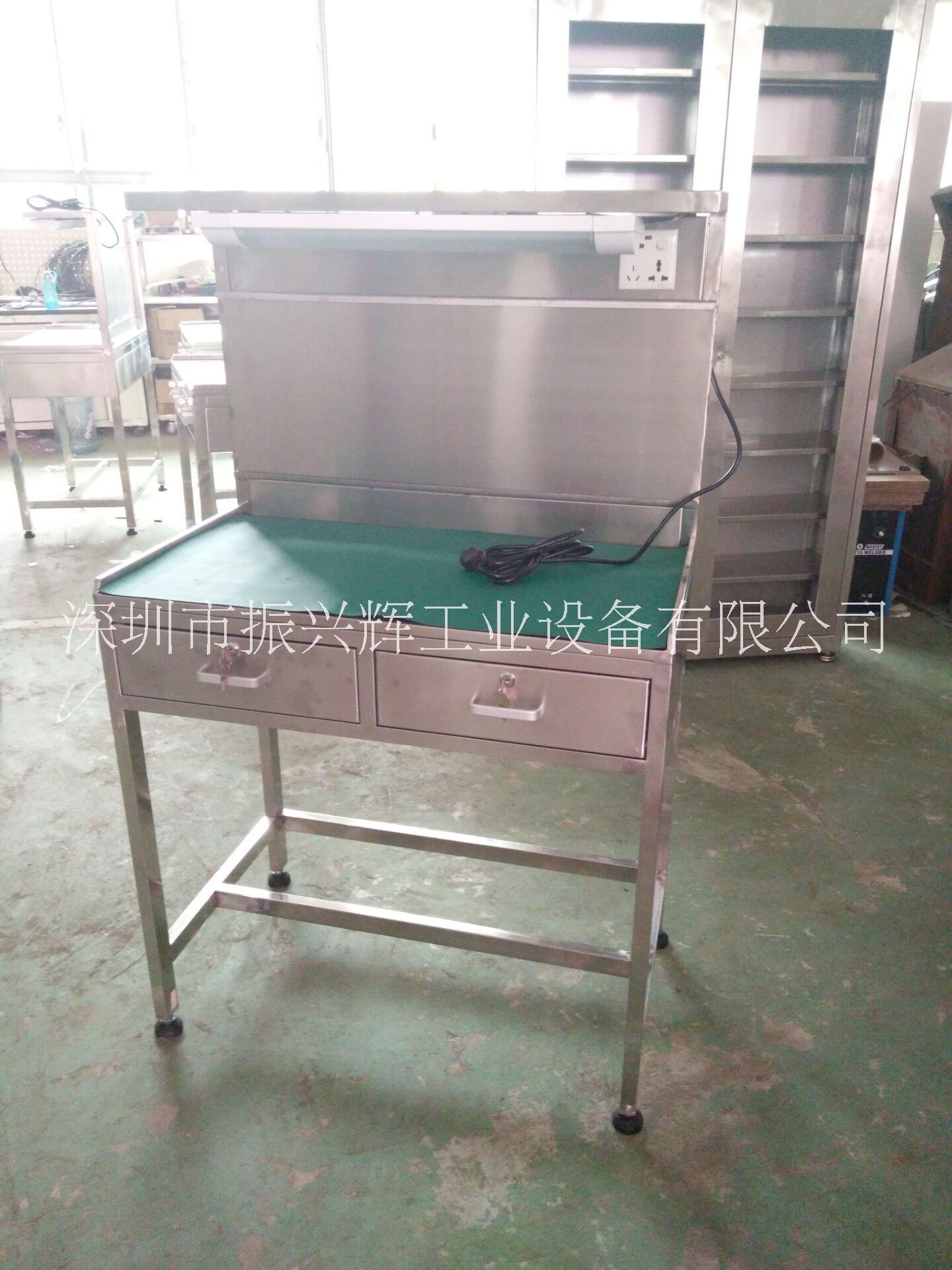 不銹鋼質(zhì)檢臺 帶燈qc工作臺 按客戶標(biāo)準(zhǔn)定做