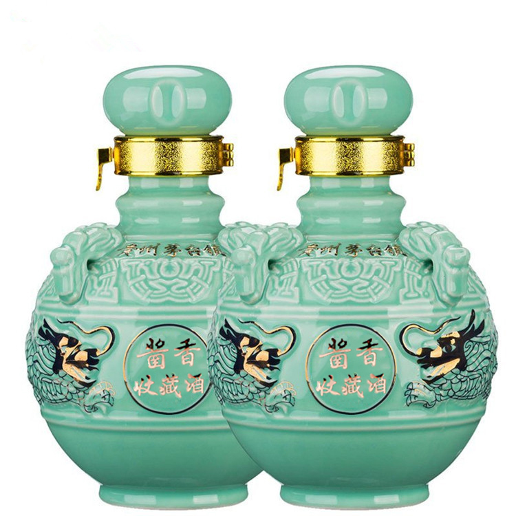 貴州茅臺(tái)鎮(zhèn)53度醬香型窖藏陳年純糧原漿龍壇收藏老酒*白酒批發(fā) 金邊龍壇酒