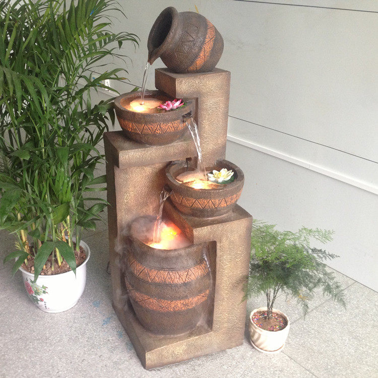 歐式流水噴泉供應(yīng)商 流水?dāng)[件廠家在哪里 樹(shù)脂水景噴泉擺件