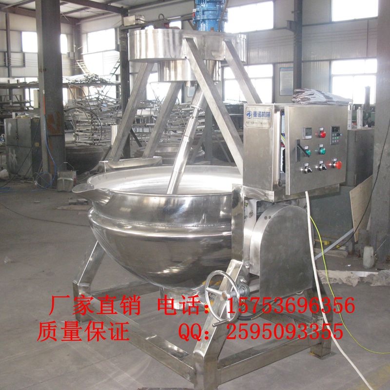 簡易行星夾層鍋，蒸汽攪拌炒鍋，重諾攪拌蒸煮鍋廠家 簡易行星夾層鍋，蒸汽攪拌炒鍋