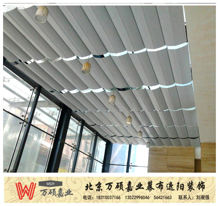 供應北京陽光房電動遮陽天棚簾定做/商場，玻璃房頂室內(nèi)外遮陽蓬廠家 陽光房電動遮陽天棚簾室內(nèi)遮陽篷