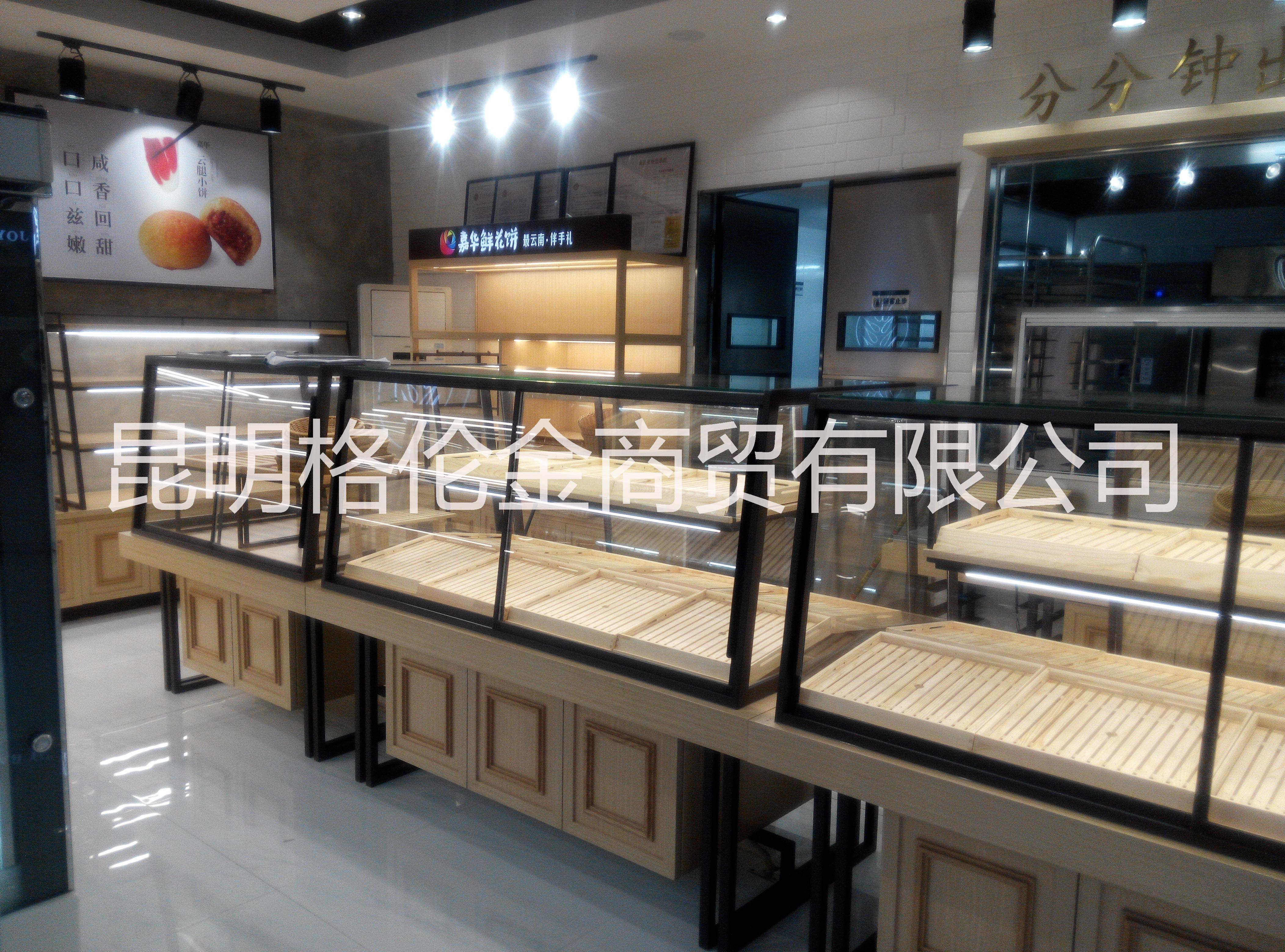 云南面包展示柜，昆明面包展示柜定做，蛋糕面包展示柜定制
