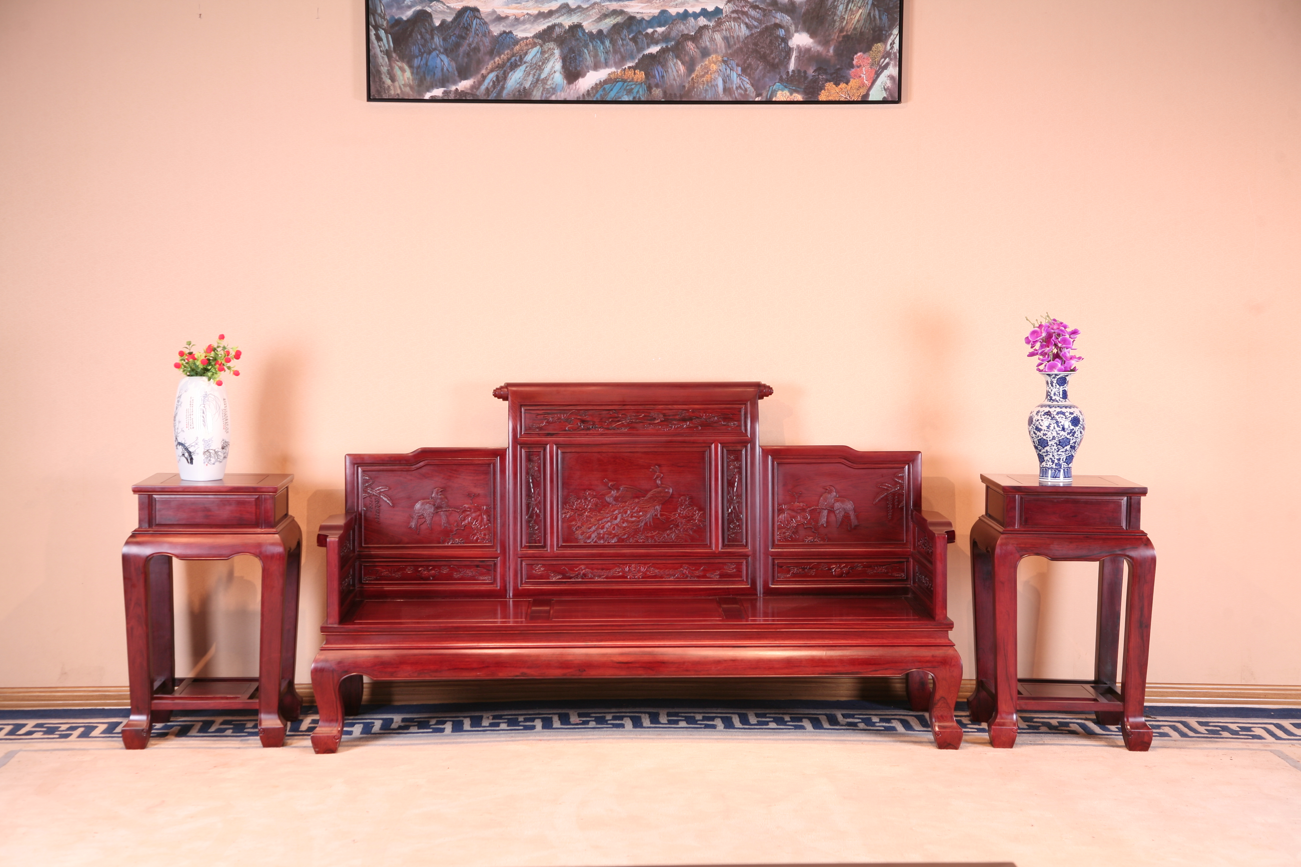 廠家直銷紅木家具紅木沙發(fā)大紅酸枝卷書沙發(fā)大紅酸枝沙發(fā)實(shí)木客廳沙發(fā)組合