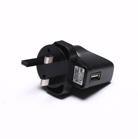 正白5V1A單USB充電器頭 手機(jī)平板充電通用 英規(guī)充電器廠家