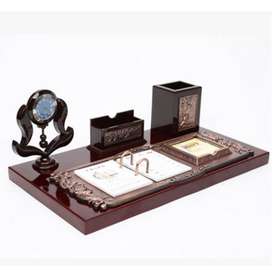 2017年紅木鐘表臺(tái)歷架 廣告臺(tái)歷 商務(wù)辦*具桌面日歷周歷定制 蒼南廣告臺(tái)歷