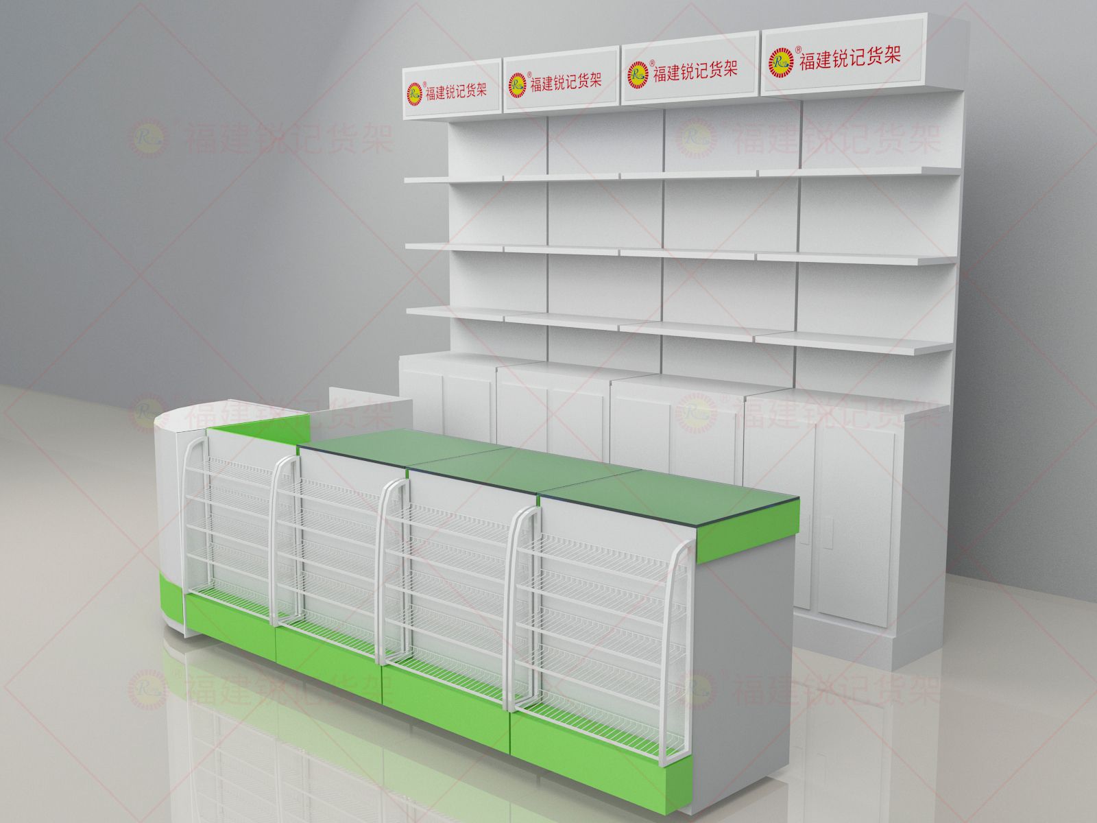 銳記三合一烤漆收銀臺 便利店收銀臺 母嬰店收銀臺 藥店收銀藥店收 便利店烤漆收銀臺