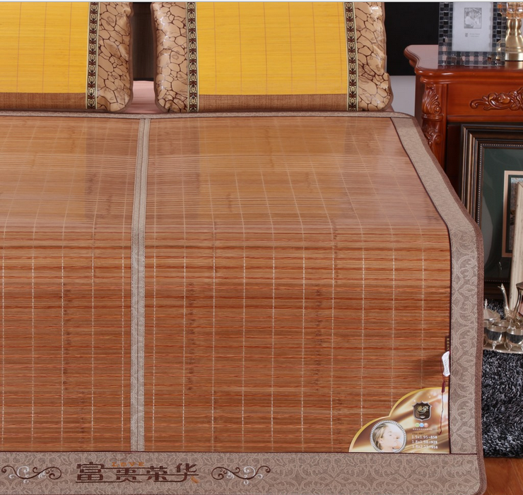 1.5m雙面席折疊席 *磨光席 雙面竹仿藤清涼夏季竹涼席批發(fā)