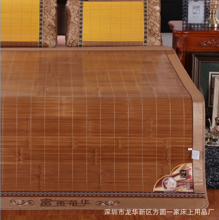 1.8米夏季竹涼席鏡面席 雙面席折疊席涼席批發(fā)竹纖維學生涼席子