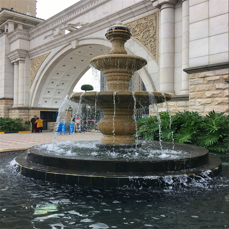 廠家制作水缽雕塑/水缽噴泉雕塑/石雕噴泉雕塑