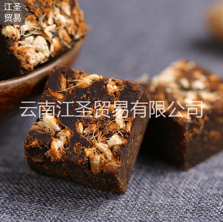 云南特產(chǎn)古法黑糖老姜黑糖 云南紅糖甘蔗熬制紅糖方形生姜黑糖塊