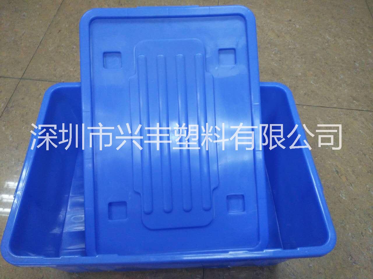 36#箱帶蓋餐具周轉(zhuǎn)箱塑料周轉(zhuǎn)箱