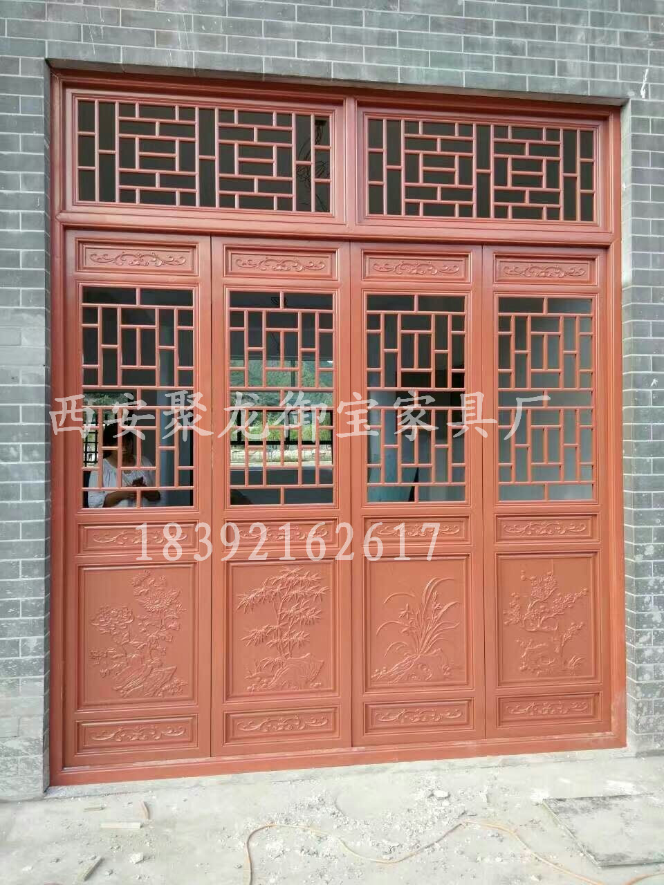 西安仿古門窗，實(shí)木門窗，松木門窗