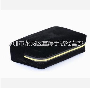 龍崗 簡(jiǎn)約絨布大容量洗漱包 刺繡化妝包