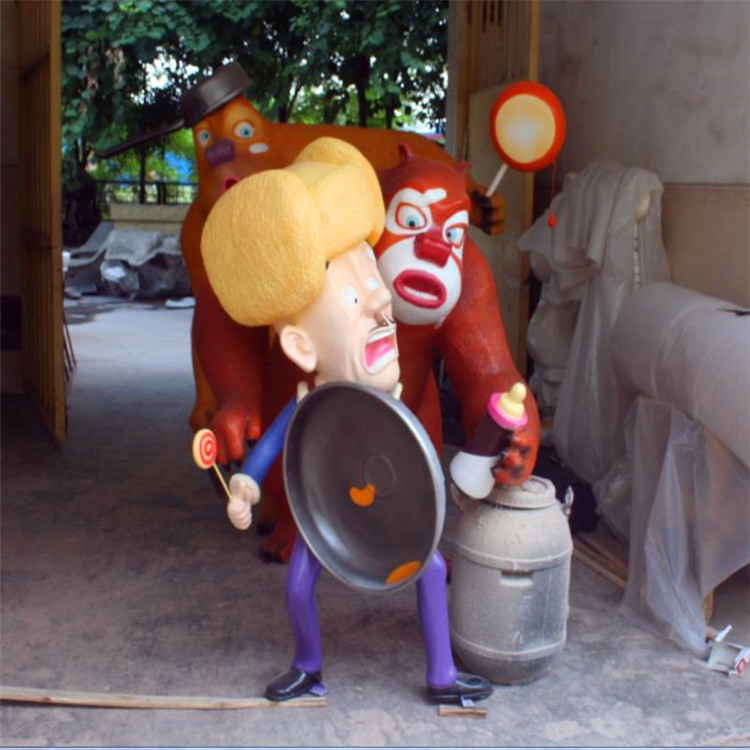 東莞雕塑廠供應熊大熊二雕塑/ 卡通動漫雕塑