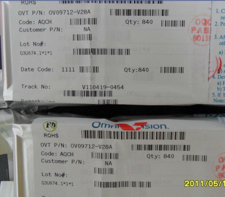 OV7725   圖像傳感器 豪威 品牌 30萬像素芯片  OV7725 圖像傳感器