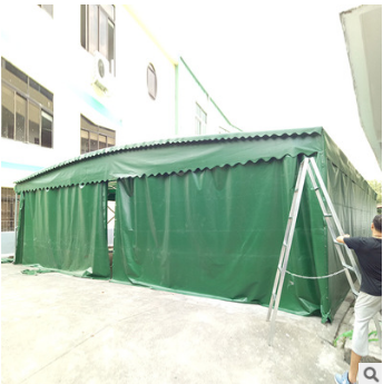 推拉篷戶外移動車庫篷伸縮簡易陽篷雨蓬倉儲活動推拉篷加工定制