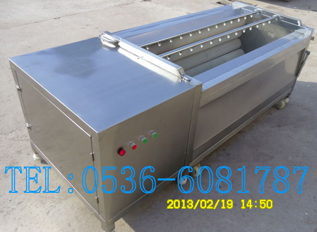 供應(yīng)毛刷清洗機果蔬清洗機,金剛砂去皮原理