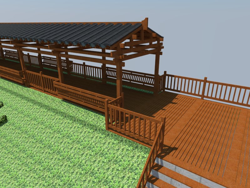 梅州蕉嶺縣防腐木涼亭花架長廊木屋