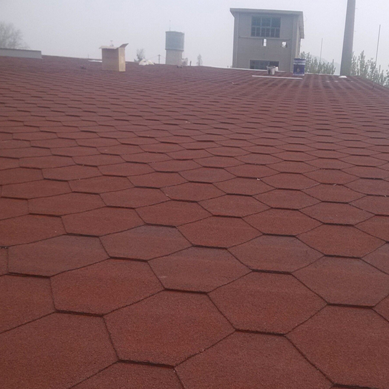 供應(yīng)各種彩色瀝青瓦 疊型 中國紅 瀝青瓦
